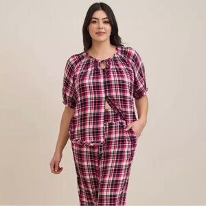 Torrid Sleep Gauze Henley Sleep Shirt - size 2X